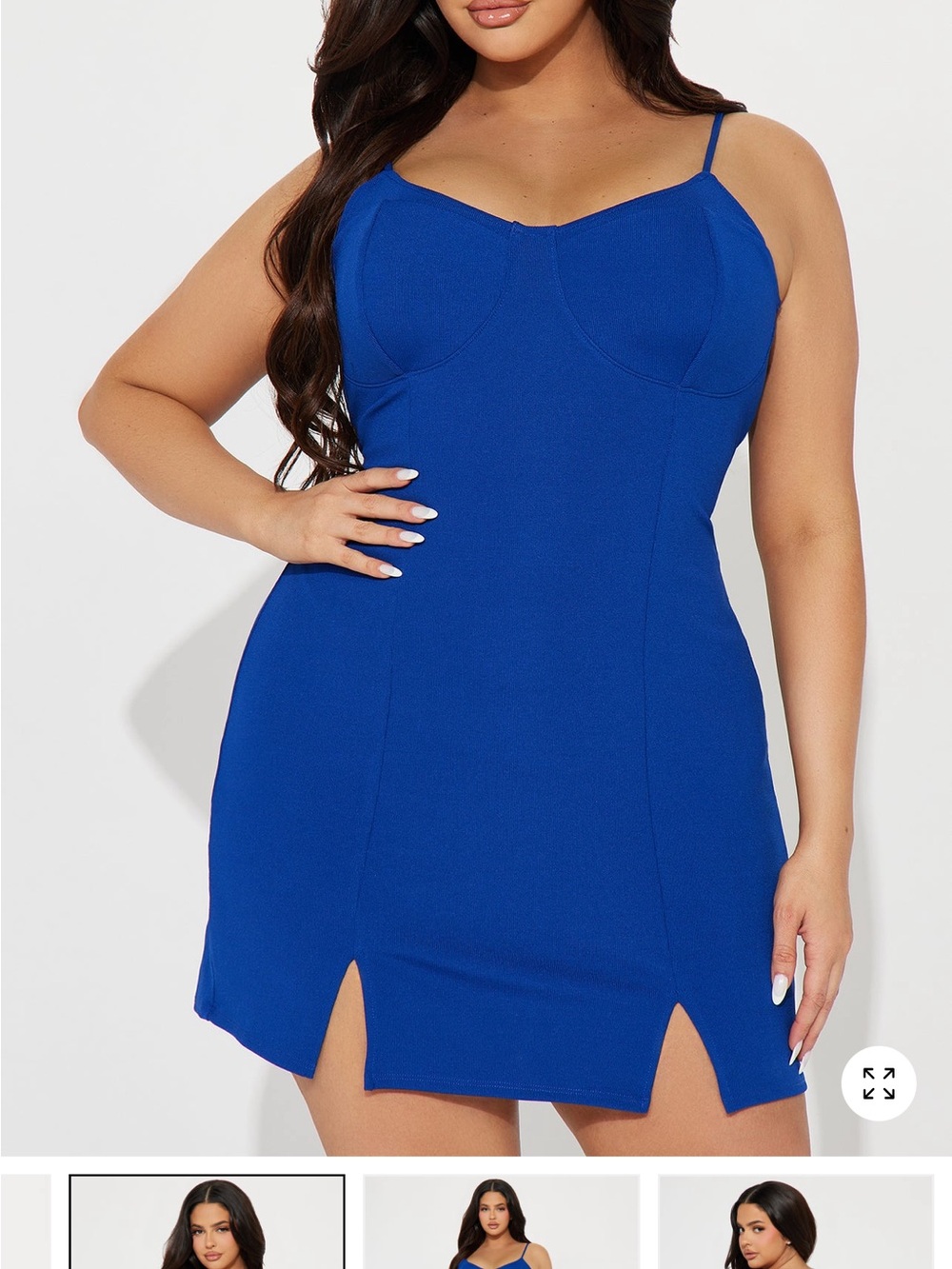 Fashion Nova Royal Blue Bodycon Mini Dress